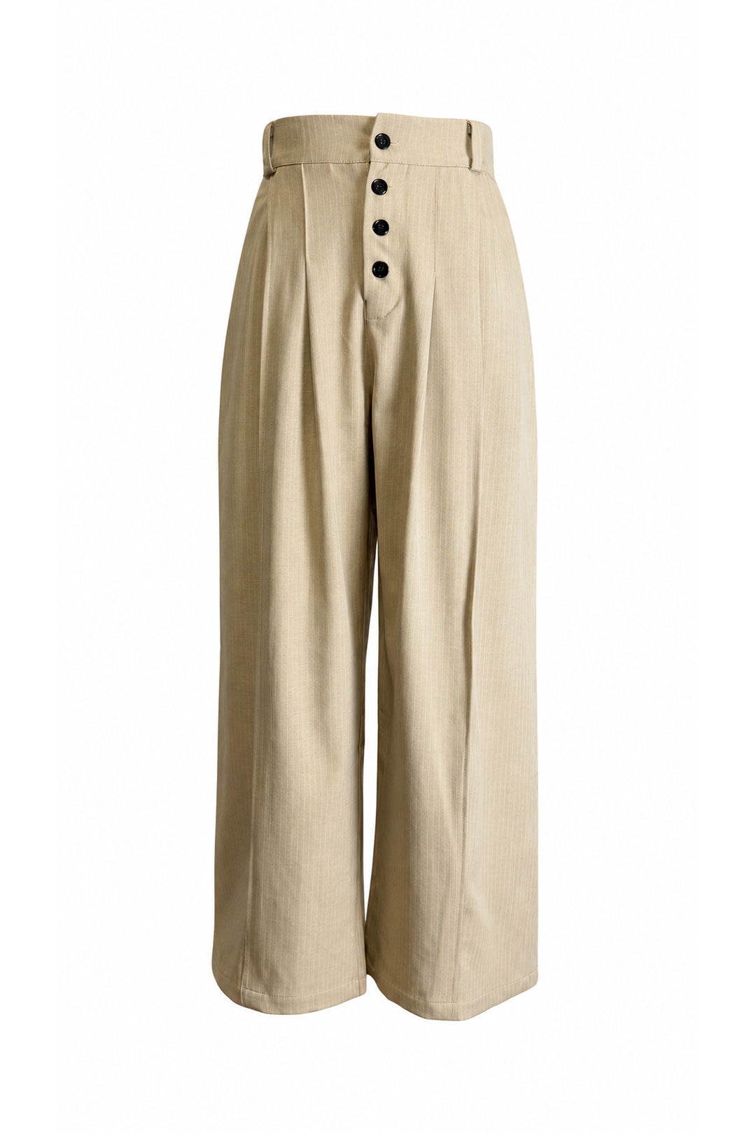 Button Detail Wide Pants