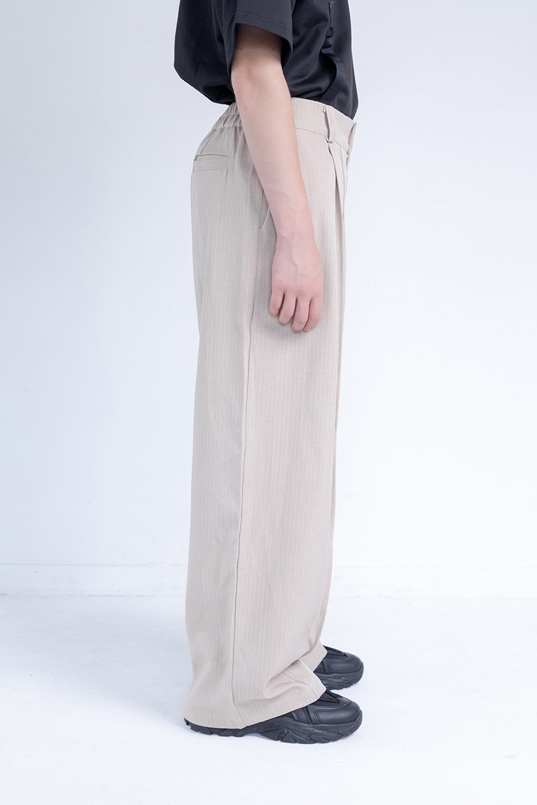 Button Detail Wide Pants