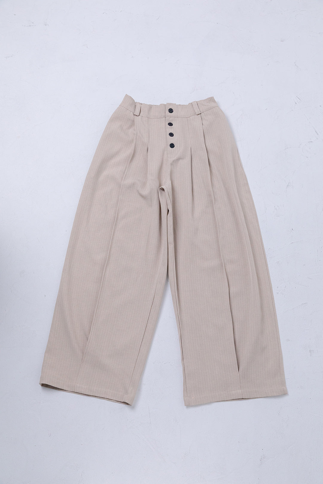 Button Detail Wide Pants