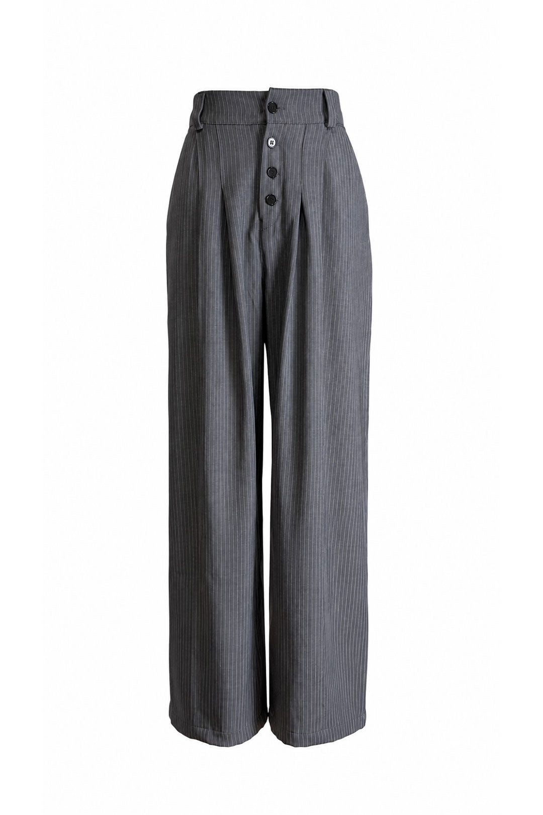 Button Detail Wide Pants