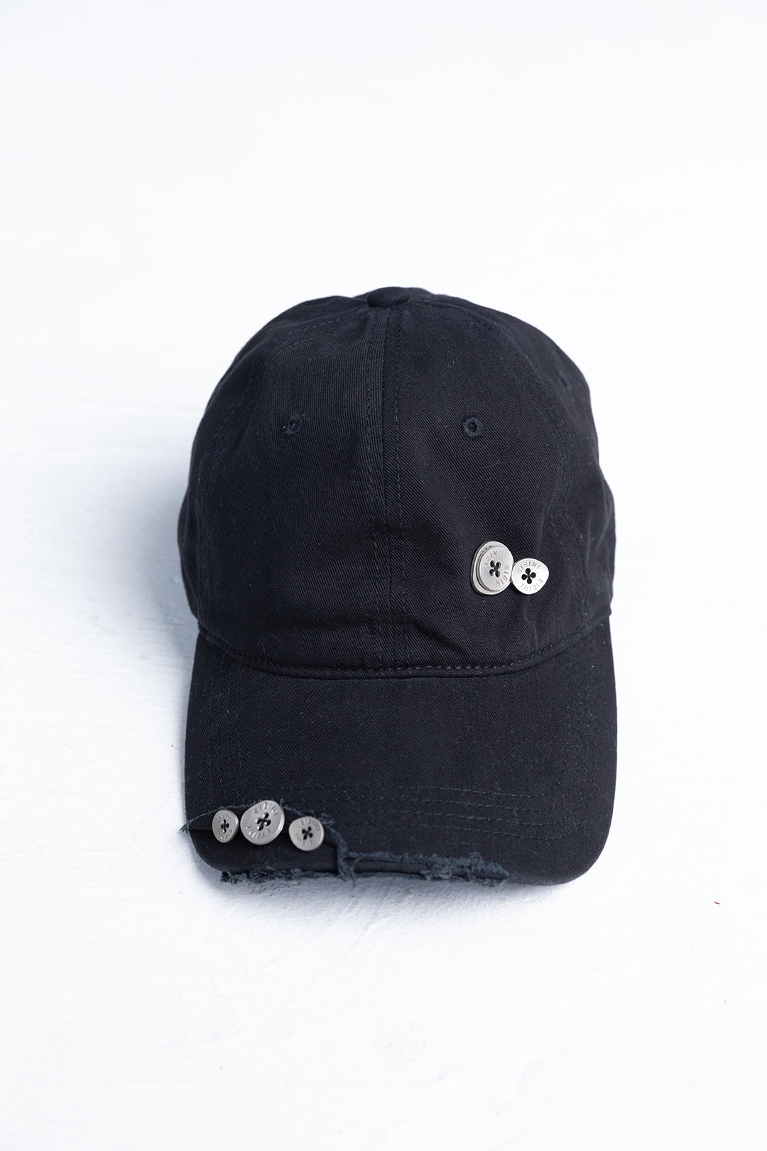 Button Distressed Cap