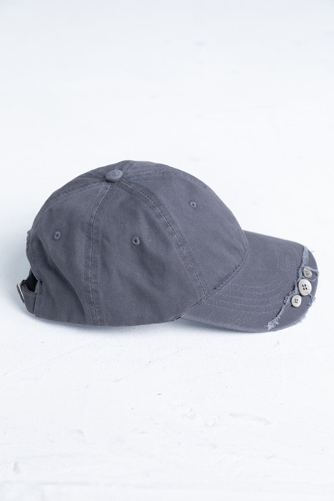 Button Distressed Cap
