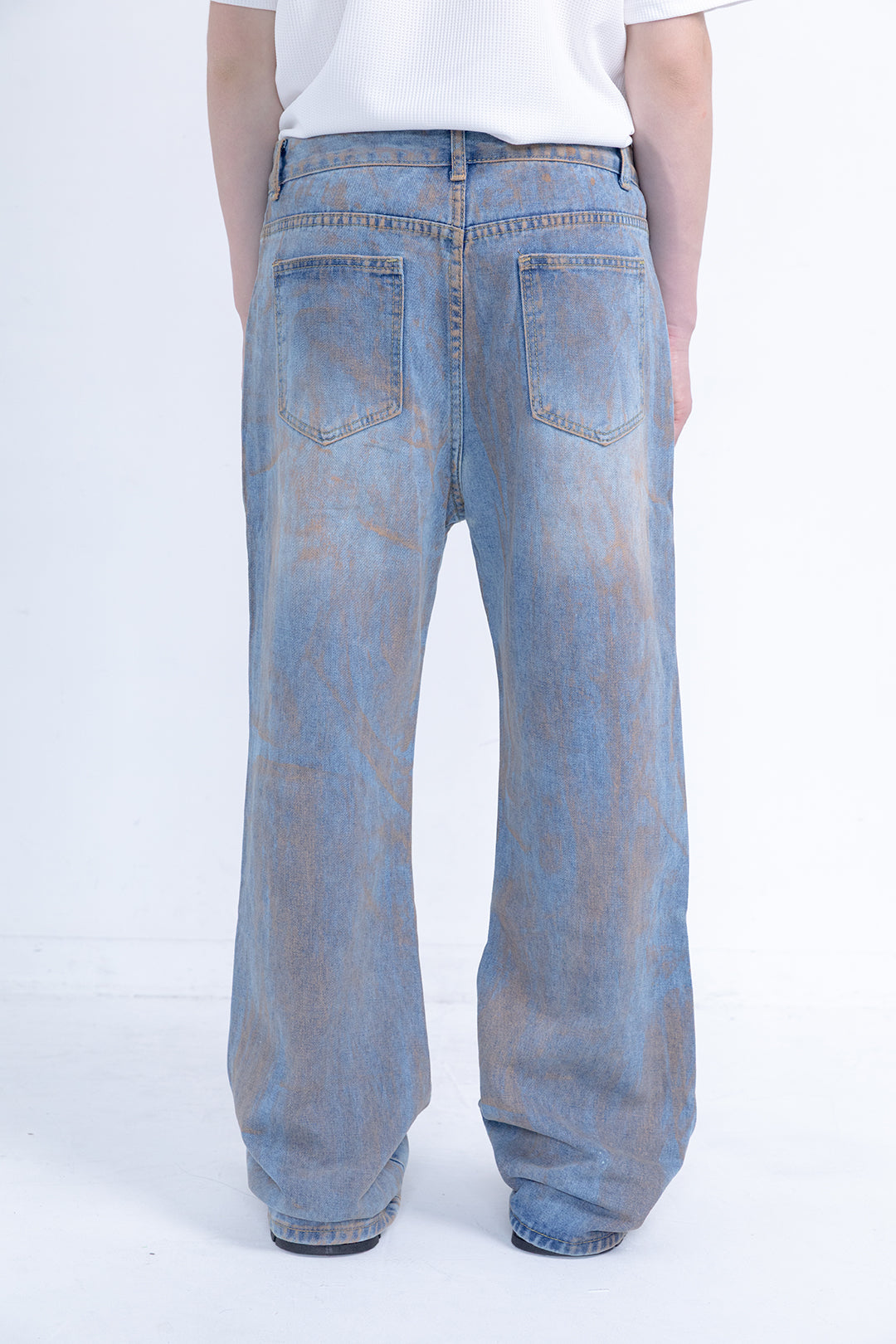 Distressed Flared Denim