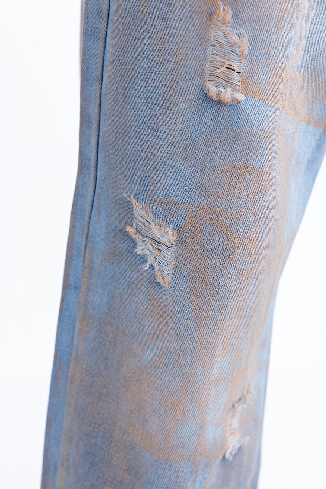 Distressed Flared Denim